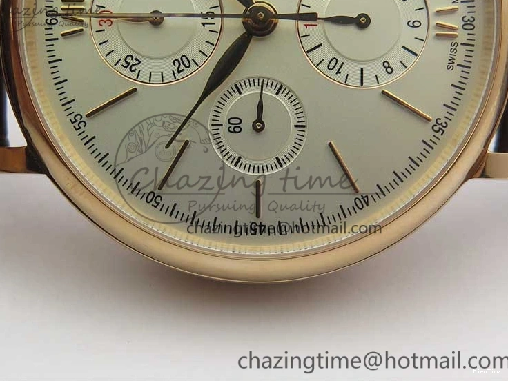 MIROTIME 0411 Efficient Portofino Chrono RG ZF 1:1 Best Edition White Dial on Brown Leather Strap A 7151